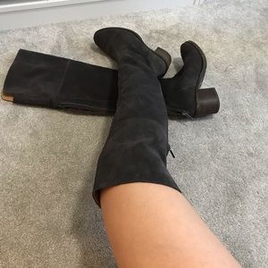 Lucky brand suede over-knee-boots